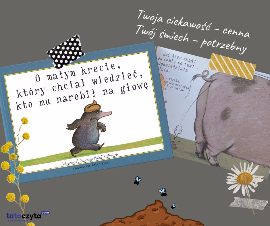 Kupa w literaturze dziecięcej „O małym krecie, który chciał wiedzieć, kto mu narobił na głowę”