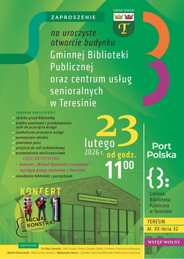 Gminna Biblioteka Publiczna w Teresinie nowa siedziba
